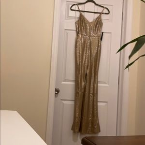 Lulus Gold Jumpsuit